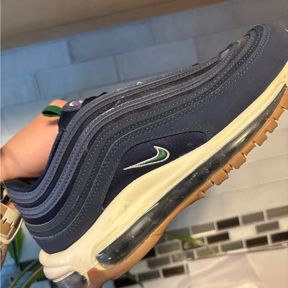 Nike Navy and Green Air Max Sneakers